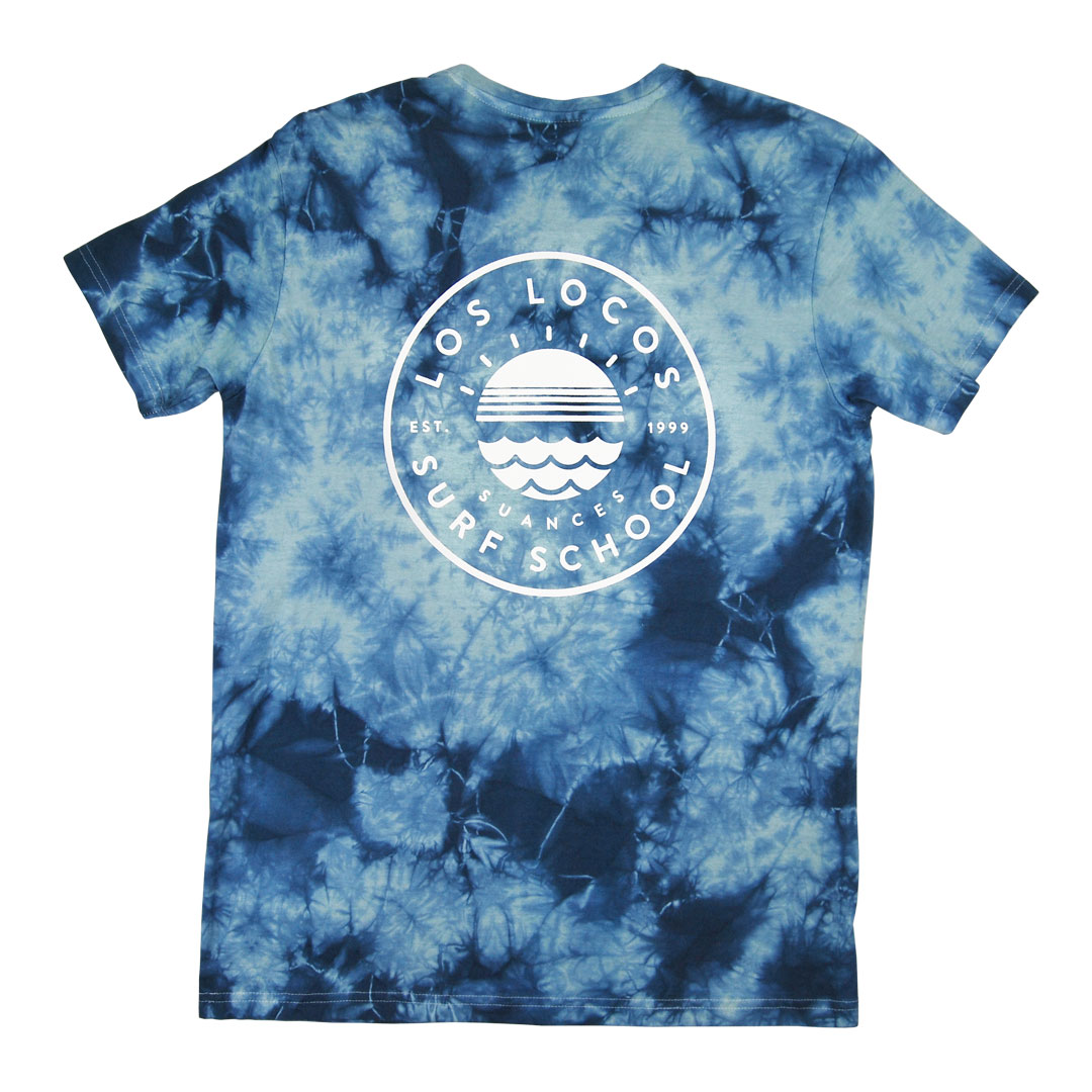 Enfadarse Atlas Respetuoso del medio ambiente Camiseta azul tie dye "Atardecientos" - Tienda Online - Escuela de Surf Los  Locos