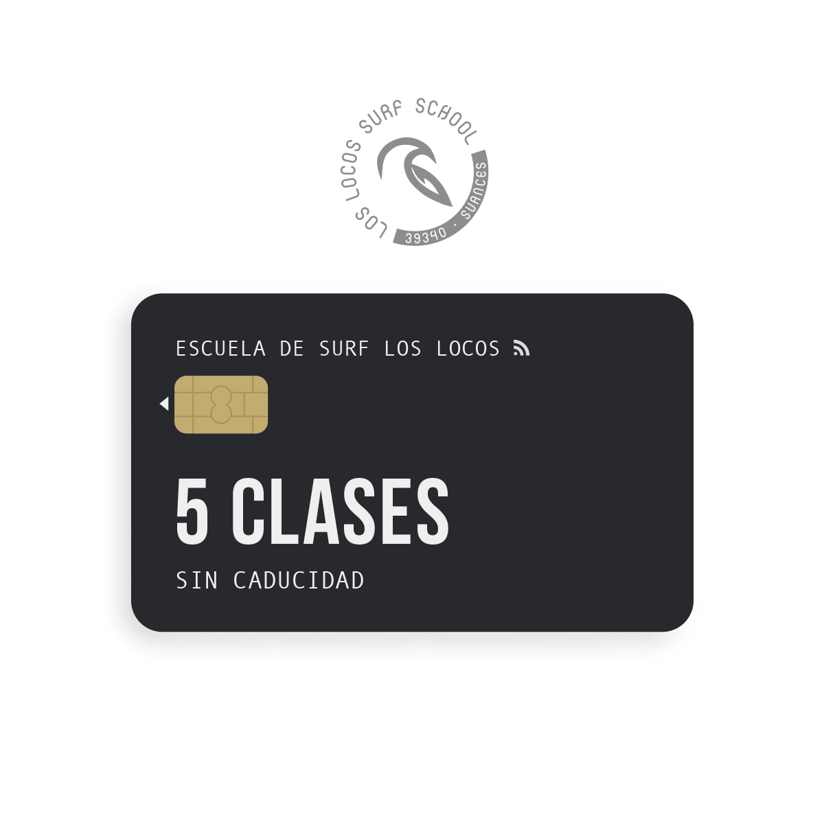 BONO 5 CLASES ESCUELA DE SURF LOS LOCOS SUANCES CANTABRIA